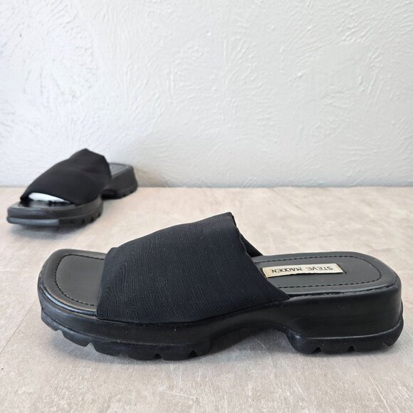 Steve Madden Slinky Sandals 10 Y2K 90s Grunge Vintage Flatform Chunky Lug Slides - Picture 1 of 11